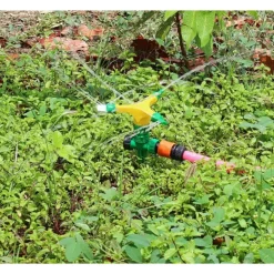 IRRIGATORE GIARDINO SPRUZZATORE PRATO PICCHETTO PUNTALE 3 BRACCIA 360° ANNAFFIA