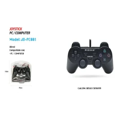 JOYSTICK USB PER PC CON FILO JOYPAD ANALOGICO PER PC / COMPUTER MAXTECH JO-PC01