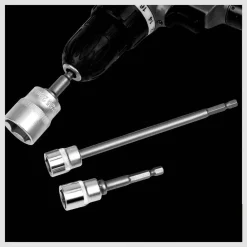 KIT 6 ADATTATORI CHIAVI A BUSSOLA QUADRATE IMPATTO PERCUSSIONE 1/4-3/8-1/2