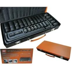 KIT 27 BUSSOLE/BOCCOLE ADATTATORE RINFORZATE PER AVVITATORE PNEUMATICO DA 1/2"