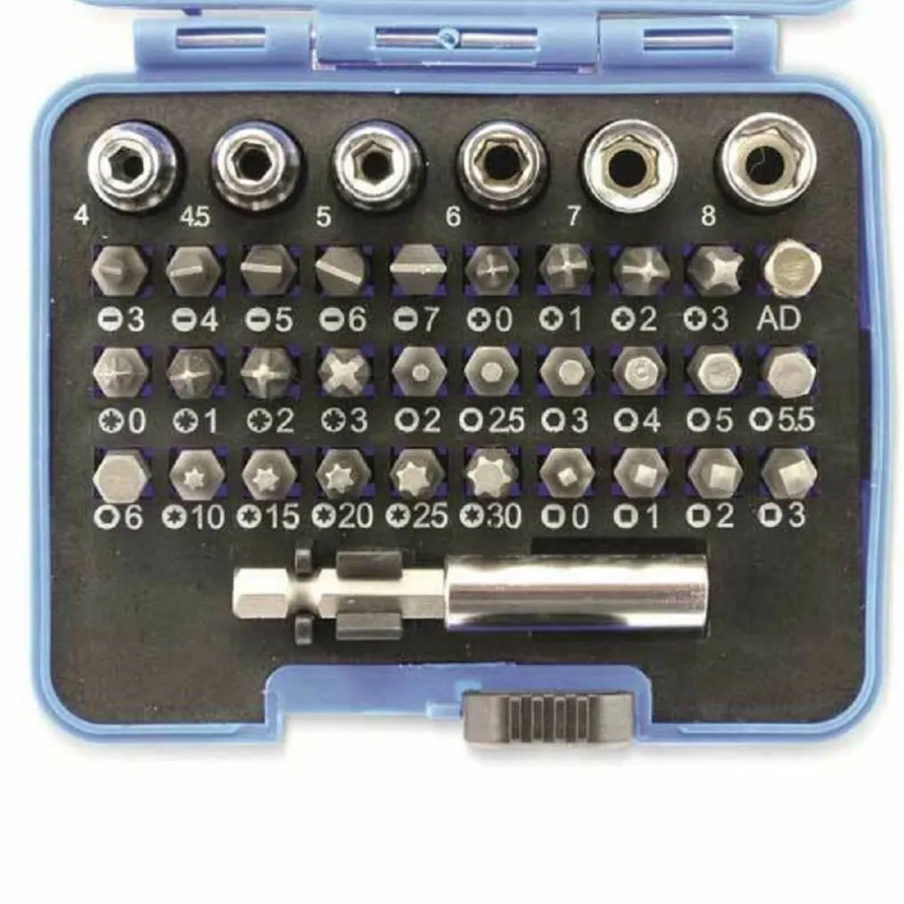KIT 36 INSERTI PER TRAPANO AVVITATORE + ADATTATORE PUNTE TAGLIO TORX ESAGONALI