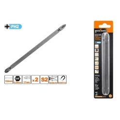 KIT 2 PEZZI DI BITS DA 150MM A DOPPIA TESTA S2 PUNTE A CROCE MAGNETICA PH2 57242