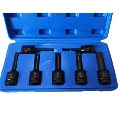 KIT 7 PZ CHIAVI BUSSOLA AD IMPATTO 1/2" TORX M5 - M18 PER AVVITATORE PNEUMATICO