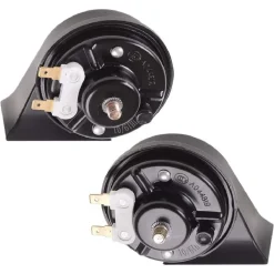 KIT 2 PZ DOPPIO TONO CLACSON CORNO DI SEGNALAZIONE UNIVERSALE AUTO CAMION MOTO