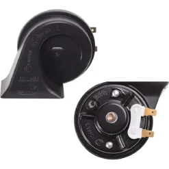 KIT 2 PZ DOPPIO TONO CLACSON CORNO DI SEGNALAZIONE UNIVERSALE AUTO CAMION MOTO
