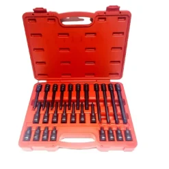 KIT 26 PZ INSERTI INSERTO TORX CHIAVI BUSSOLA 1/2 LUNGHE AUTO MECCANICO FS-43612