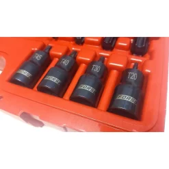 KIT 26 PZ INSERTI INSERTO TORX CHIAVI BUSSOLA 1/2 LUNGHE AUTO MECCANICO FS-43612