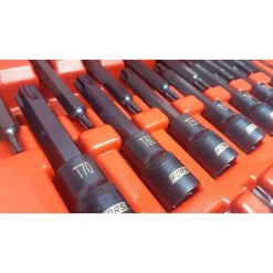 KIT 26 PZ INSERTI INSERTO TORX CHIAVI BUSSOLA 1/2 LUNGHE AUTO MECCANICO FS-43612