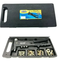 KIT 66 PZ RIVETTATRICE PER INSERTI RIVETTI FILETTATI FILETTI M3 M4 M5 M6