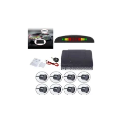 KIT 8 SENSORI DI PARCHEGGIO AUTO + DISPLAY LED+SUONO + RADAR CICALINO ACUSTICO