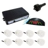 KIT 8 SENSORI DI PARCHEGGIO BIANCHI CON CENTRALINA DISPLAY LED SUONO ACUSTICO