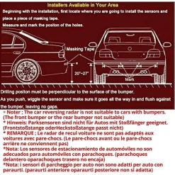 KIT 4 SENSORI PARCHEGGIO PER AUTO RETROMARCIA POSTERIORI BIANCHI CON LED DISPLAY