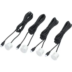 KIT 4 SENSORI PARCHEGGIO PER AUTO RETROMARCIA POSTERIORI BIANCHI CON LED DISPLAY