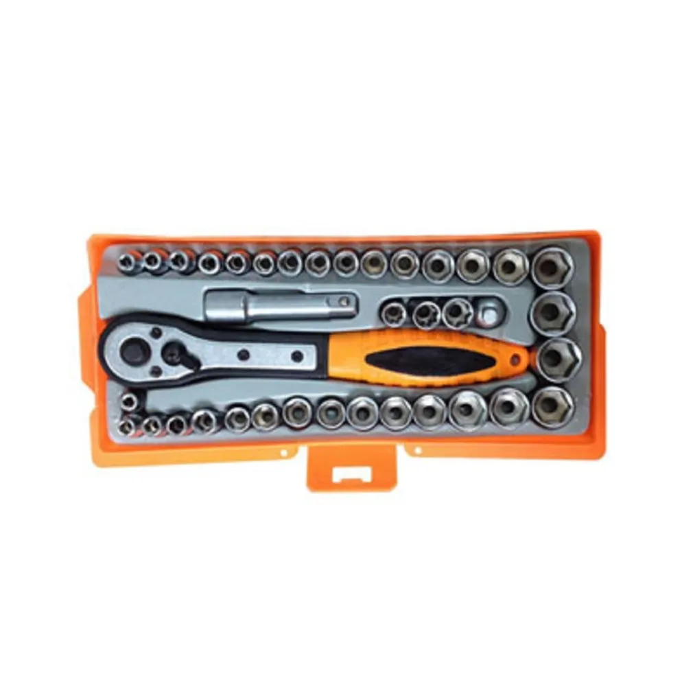 KIT 40 UTENSILI CHIAVI A BUSSOLA CRICCHETTO PROLUNGA IN CUSTODIA FAI DA TE