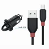 KIT CARICABATTERIE CARICATORE DA AUTO + CAVO MICRO USB 1MT 10WATT MAXTECH MA-S03