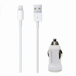 KIT CARICABATTERIE DA AUTO ACCENDISIGARI CELLULARE SMARTPHONE 5W MAXTECH IP001