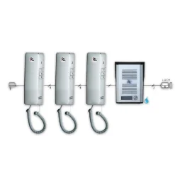 KIT CITOFONO APRIPORTA CANCELLO TRE CORNETTE 4 FILI CASA UFFICIO INTERFONO