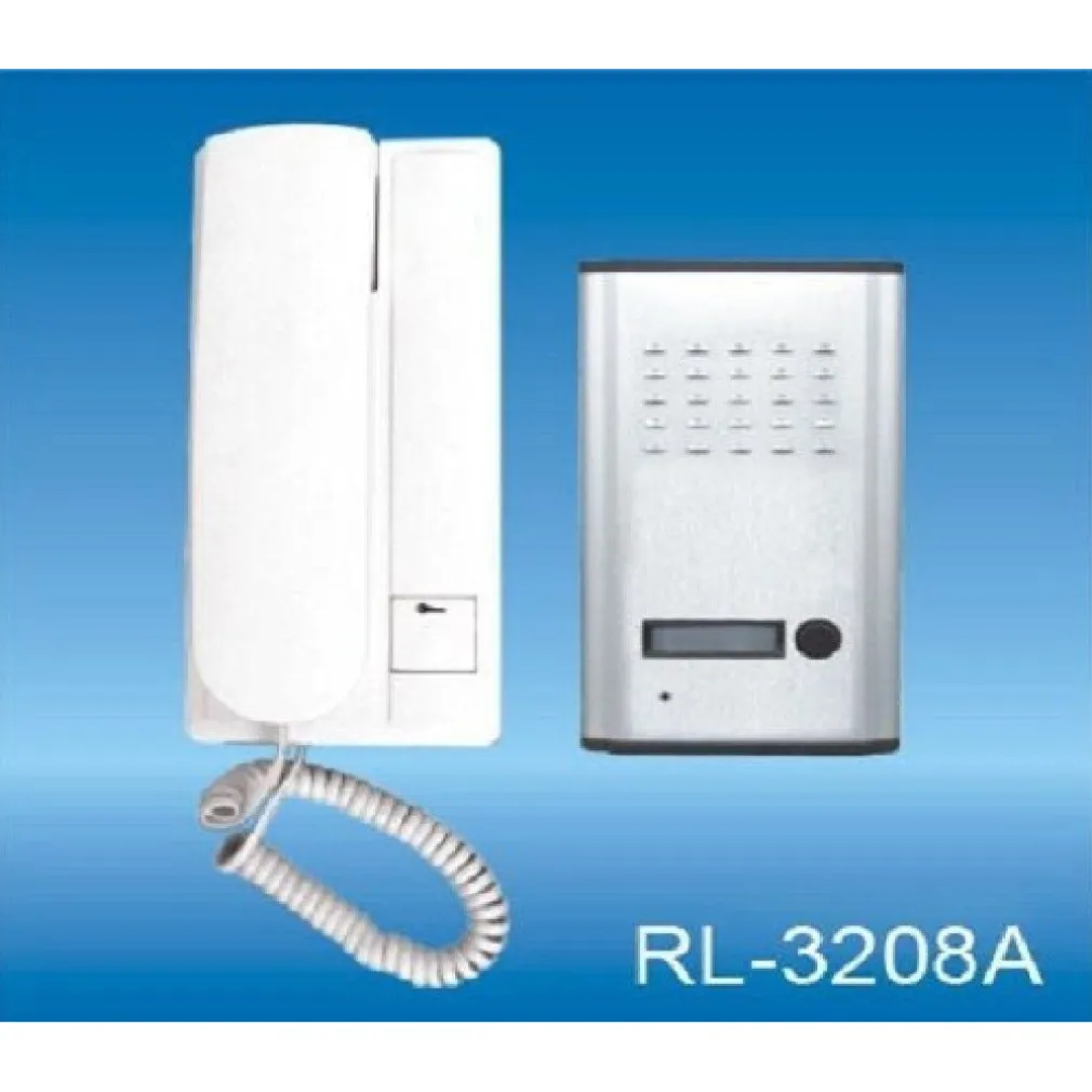 KIT CITOFONO DA ESTERNO A 2 FILI MONOFAMILIARE CORNETTA PULSANTE RL-3208A