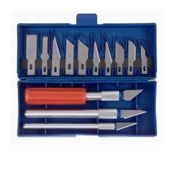 KIT COLTELLI PER BALSA 16 PEZZI LAME DI ACCIAIO TAGLIA BALZA MODELLISMO