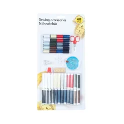 KIT CUCITO PER CASA O VIAGGIO DA 68 PEZZI CON FORBICE METRO DITALE INCLUSO