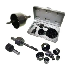 KIT FRESE LEGNO A TAZZA SEGHE FORA LEGNO PLASTICA ATTACCO PER TRAPANO IN ACCIAIO