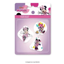 KIT GOMME PER CANCELLARE 3PZ SAGOMATE TEMA MINNIE CANCELLERIA PER BAMBINE SCUOLA 953667