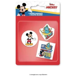 KIT GOMME PER CANCELLARE 3PZ SAGOMATE TEMA TOPOLINO CANCELLERIA PER BAMBINI SCUOLA 953643