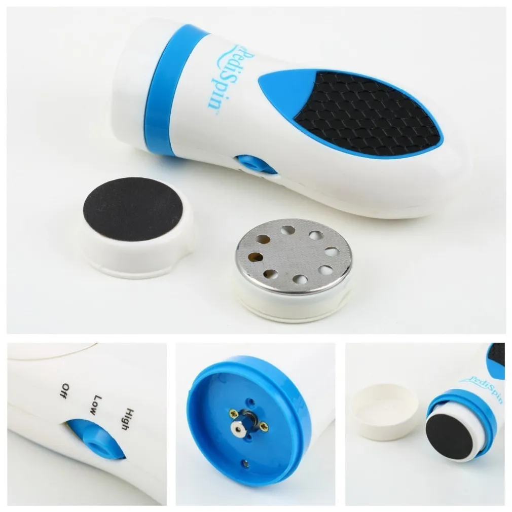 KIT PEDICURE PER PELLE SECCA E CALLI CURA DEL PIEDE CON 2 ACCESSORI PEDI SPIN