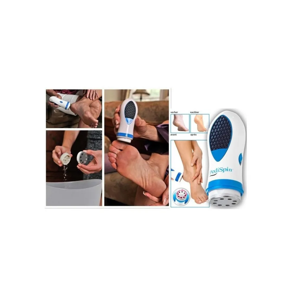 KIT PEDICURE PER PELLE SECCA E CALLI CURA DEL PIEDE CON 2 ACCESSORI PEDI SPIN