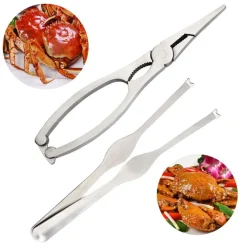 KIT PER CROSTACEI PINZA SCAVINO APRI ARAGOSTA GRANCHIO ASTICE CUCINA CASA