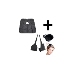 KIT PER TINTURA CAPELLI COMPOSTO DA SET PENNELLI CON CESTINO PIU' MANTELLO