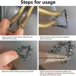 KIT PISTOLA SALDATRICE SALDATURA PLASTICA 70 W RIPARAZIONE PARAURTI AUTO 200PZ