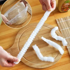 KIT 100PZ COPERTURA MONOUSO PELLICOLA TRASPARENTE FRIGO CIBO FRUTTA CONSERVAZIONE PLASTICA