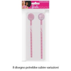 KIT 2PZ MATITE CON GOMMA ROTONDA GRAFICA BARBIE PER DISEGNO SCUOLA BAMBINE 960740