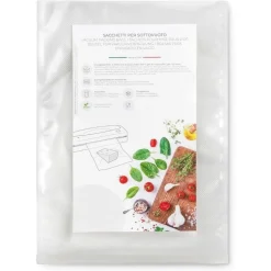 KIT 20PZ SACCHETTI SOTTOVUOTO 25X35CM PER CONGELATORE FRIGORIFERO MICROONDE COTTURA