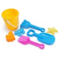 KIT 7PZ SECCHIELLO CON PALETTE FORMINE RASTRELLO MARE GIOCHI PER BAMBINI 12X15CM 258305