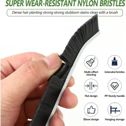 KIT 4PZ SPAZZOLA PER PULIZIA FESSURE DI BAGNO CUCINA DELLA PISTA DI FINESTRA PORTA