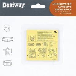 KIT 10PZ TOPPE DI RIPARAZIONE AUTOADESIVE PER PISCINE RESISTENTI ALL'ACQUA 62091