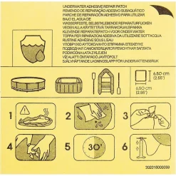 KIT 10PZ TOPPE DI RIPARAZIONE AUTOADESIVE PER PISCINE RESISTENTI ALL'ACQUA 62091
