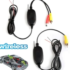 KIT RCA WIRELESS PER TELECAMERA RETROMARCIA 2,4GH TRASMETTITORE RICEVITORE VIDEO