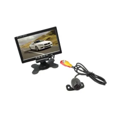 KIT RETROMARCIA TELECAMERA CAMPER AUTO RIMORCHI MONITOR LCD 7" STAFFA