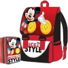 KIT SCUOLA SCHOOL PACK ZAINO ESTENSIBILE + ASTUCCIO 3 ZIP DISNEY MICKEY MOUSE