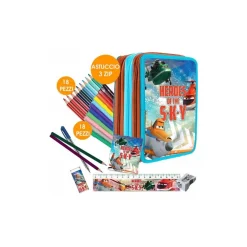 KIT SCUOLA SCHOOL PACK ZAINO ESTENSIBILE + ASTUCCIO 3 ZIP DISNEY PLANES
