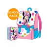 KIT SCUOLA SCHOOL PACK ZAINO ESTENSIBILE + ASTUCCIO 3 ZIP DISNEY MINNIE MOUSE