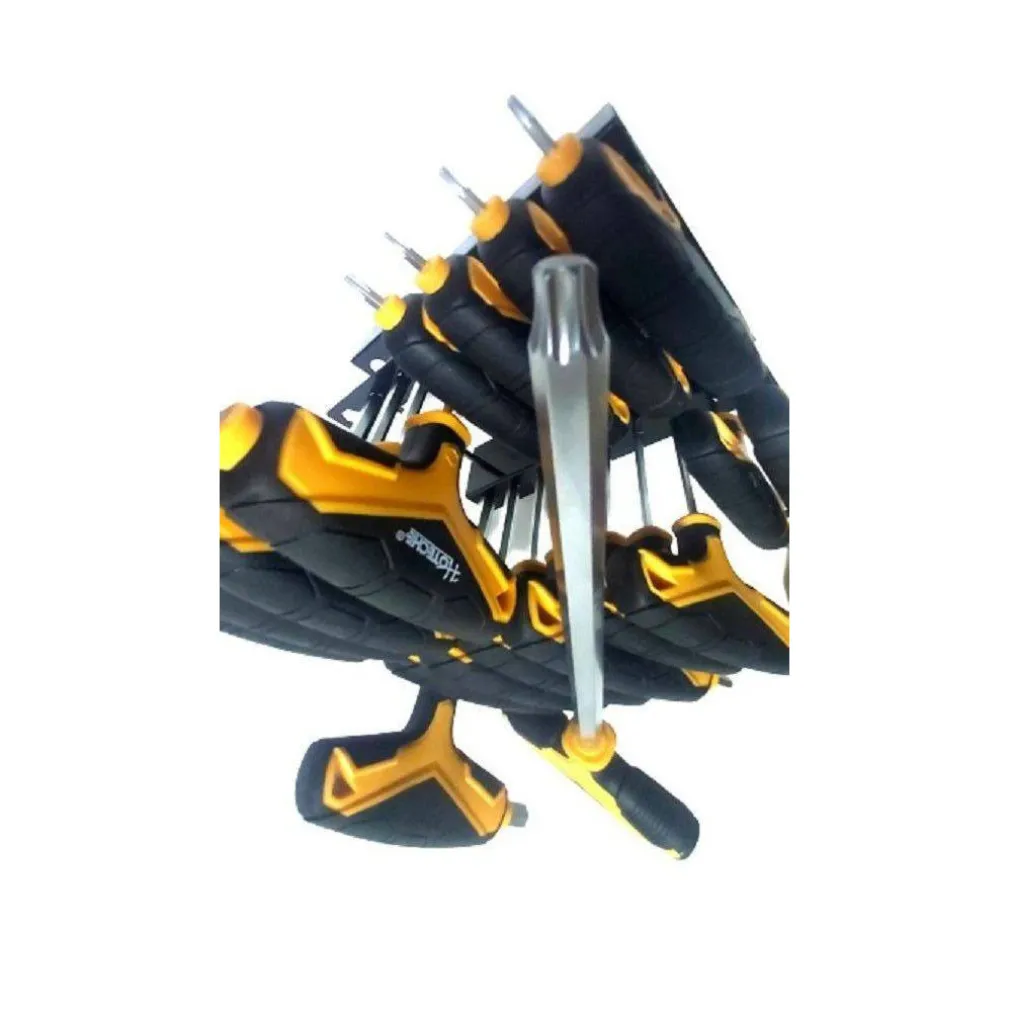 KIT SERIE 18 CHIAVI A BRUGOLA ESAGONALI CON TESTA SFERICA TORX CROMO VANADIO