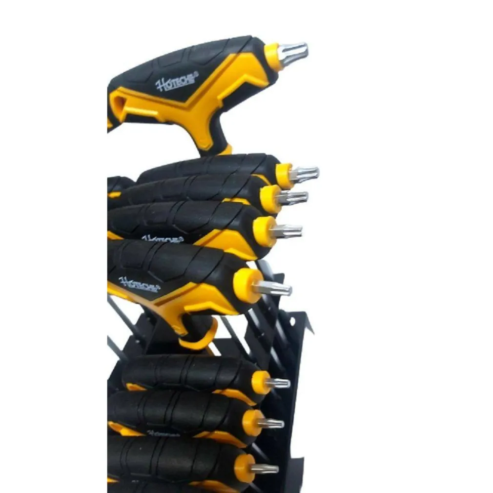 KIT SERIE 18 CHIAVI A BRUGOLA ESAGONALI CON TESTA SFERICA TORX CROMO VANADIO