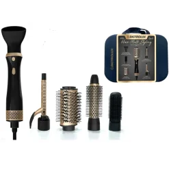 KIT SPAZZOLA PHON MULTIUSO MODELLANTE AD ARIA CALDA 6 IN 1 700 W CON VALIGETTA ACCESSORI