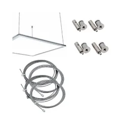 Kit Staffe Fissaggio a Sospensione Per Pannello Led 60x30 120x30 60x60