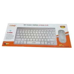 KIT TASTIERA + MOUSE SLIM SOTTILE WIRELESS 2.4GHZ FINO A 10 METRI COMPUTER CS3000