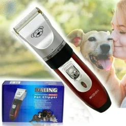 KIT TOSATRICE PER CANI TOSATORE DOPPIA BATTERIA RICARICABILE 4 PETTINI RFCD-D11